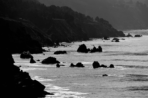 Pacific Ocean along Big Sur, California