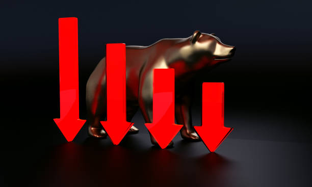 istock Gold bear market trading 1338300177