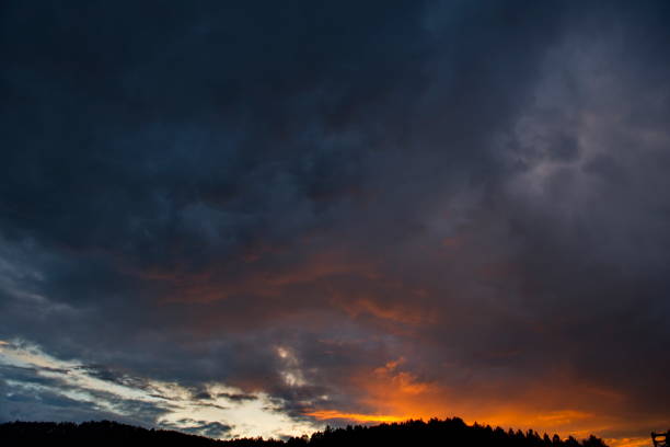istock Dramatic evening sky of Far East 1338302895