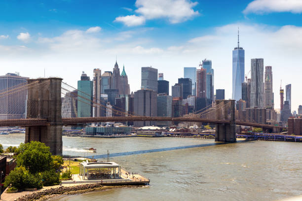 istock Brooklyn Bridge and Manhattan in a sunny day 1338311479