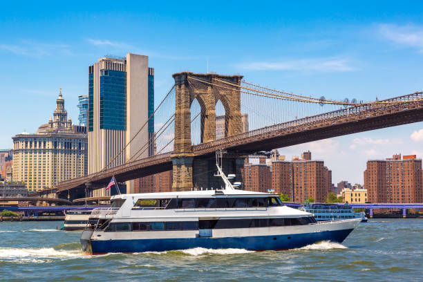 istock Brooklyn Bridge and Manhattan in a sunny day 1338311534