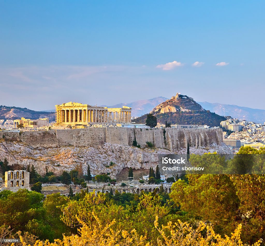 Vista sull'Acropoli di Atene - Foto stock royalty-free di Acropoli - Atene