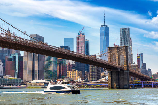 istock Brooklyn Bridge and Manhattan in a sunny day 1338311573