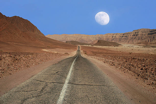 istock Narrow road through the desert in Israel. 133831187