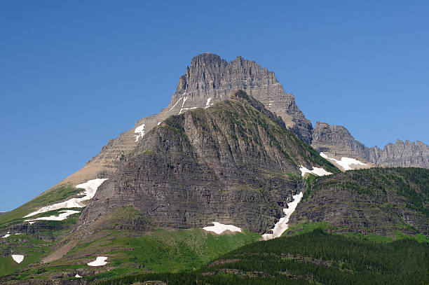 istock Mountain peaks and blue sky 133831628