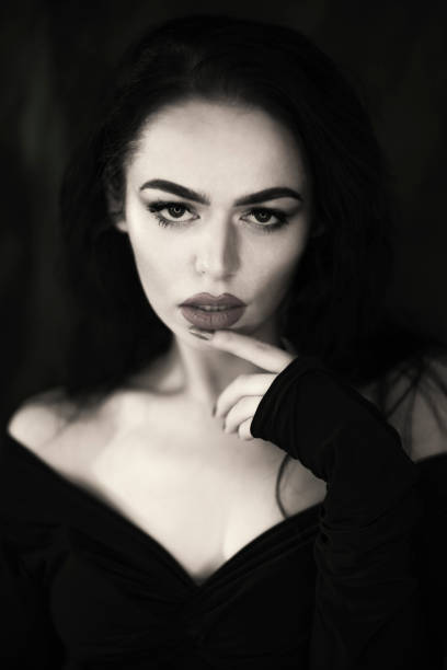 Studio portrait of a beautiful mature woman
