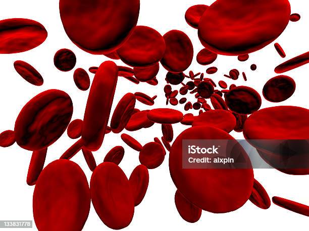 Krwinki Czerwone Na Białym Tle - zdjęcia stockowe i więcej obrazów Erytrocyt - Erytrocyt, Białe tło, Przepływać