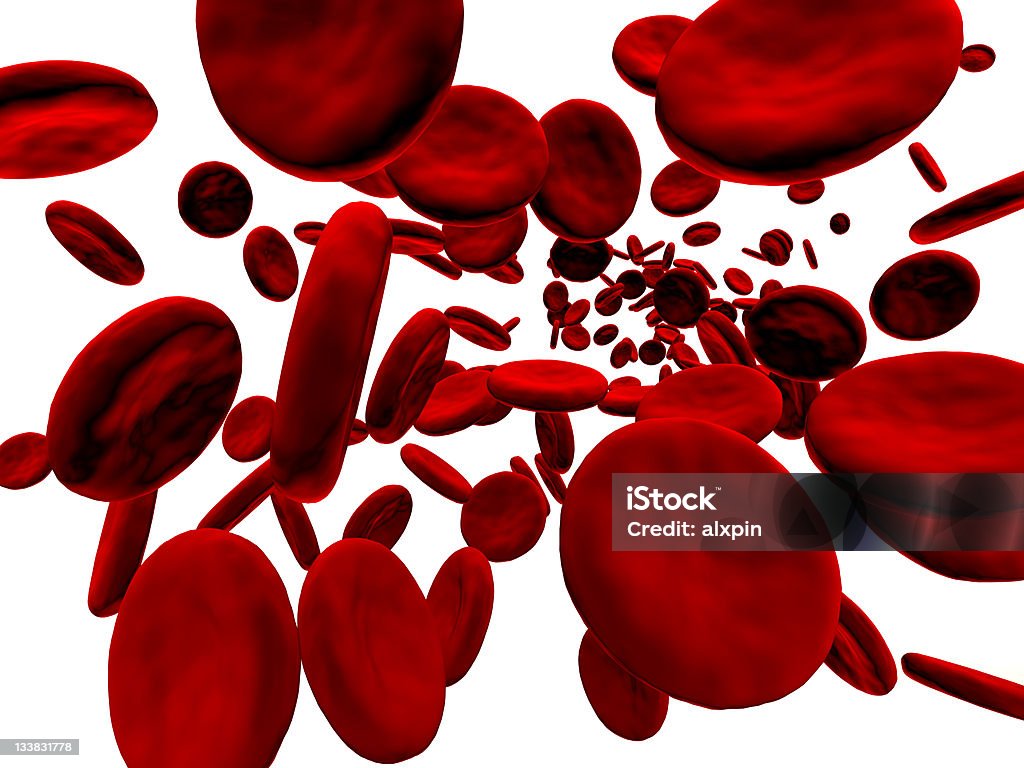 Glóbulos vermelhos isolado a branco - Royalty-free Glóbulo Vermelho Foto de stock
