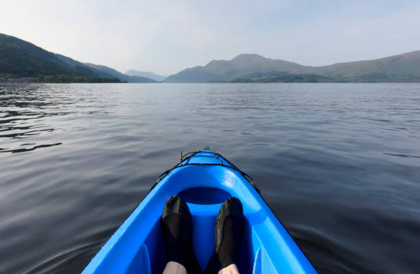 istock Blue kayak in Loch Lomond on open water 1338317885