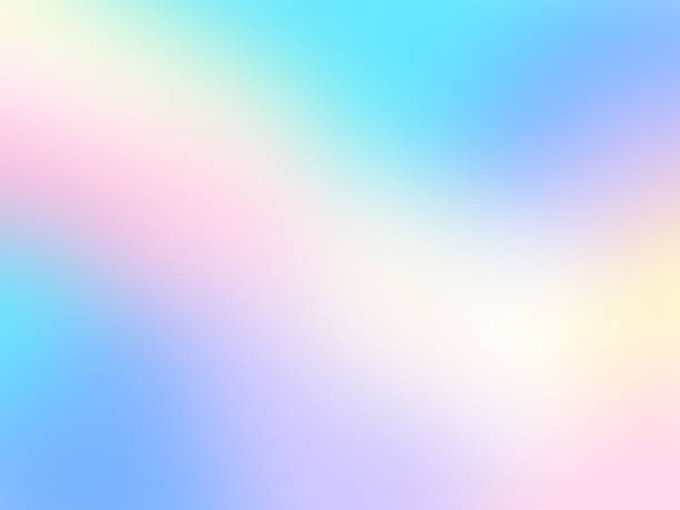 hladké blend rainbow glow abstraktní pozadí - holografie stock ilustrace