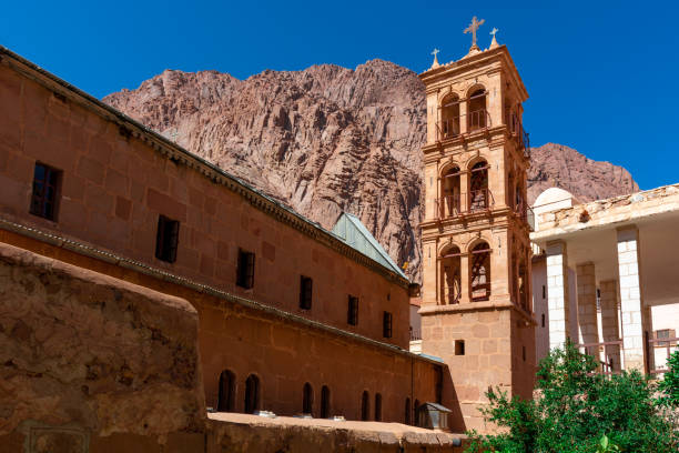 istock Egypt, Catherine's monastery on a bright sunny day, mountain view 1338320358