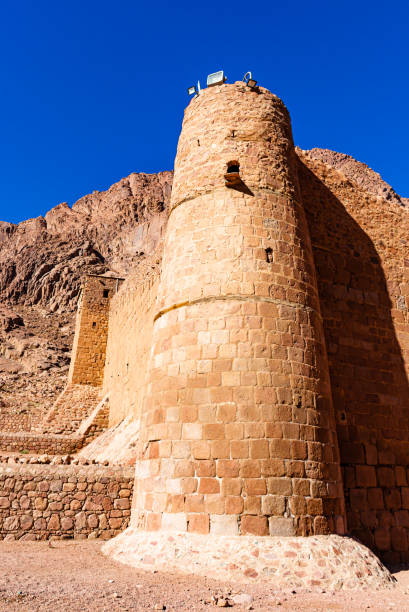 istock Egypt, Catherine's monastery on a bright sunny day, mountain view 1338320595