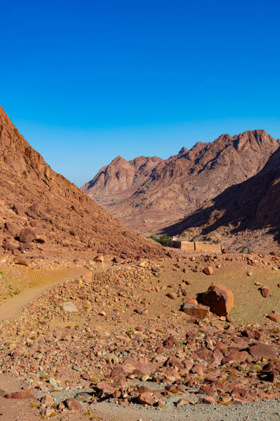 istock Egypt, Catherine's monastery on a bright sunny day, mountain view 1338320644