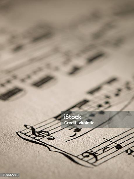 Melody Stock Photo - Download Image Now - Close-up, Sheet Music, Art