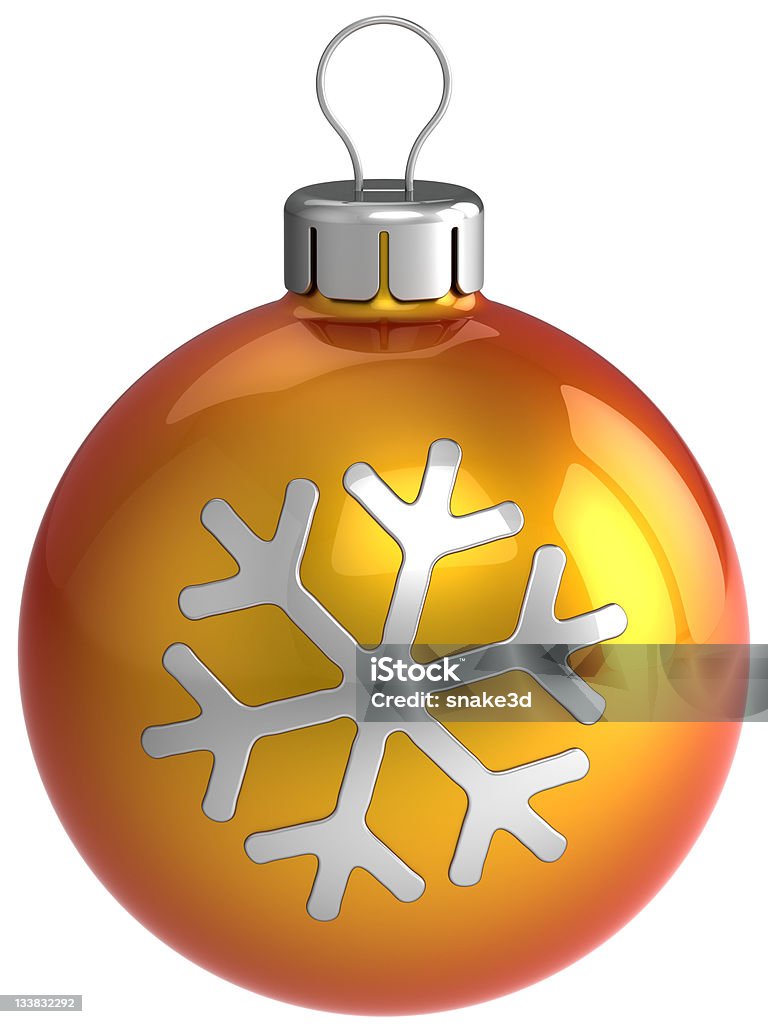 Navidad bolas de navidad-orange. Feliz Año Nuevo bauble decoración - Foto de stock de Adorno de navidad libre de derechos