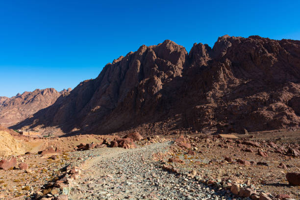istock Egypt, trail to Mount Moses on a bright sunny day, mountain view 1338323007