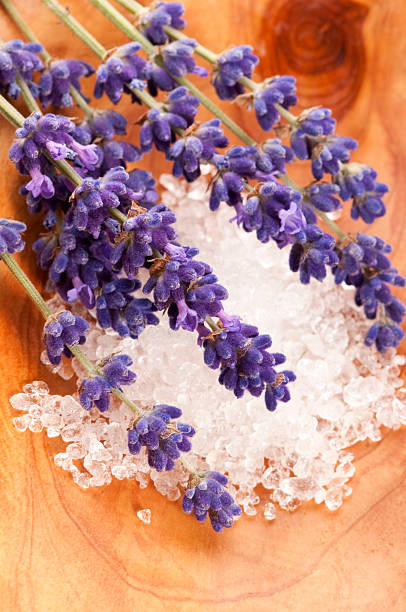 istock lavender bath items. salt, and fresh flower 133832345