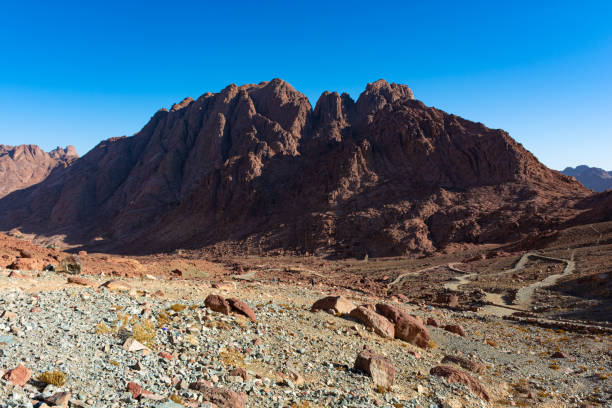 istock Egypt, trail to Mount Moses on a bright sunny day, mountain view 1338323810