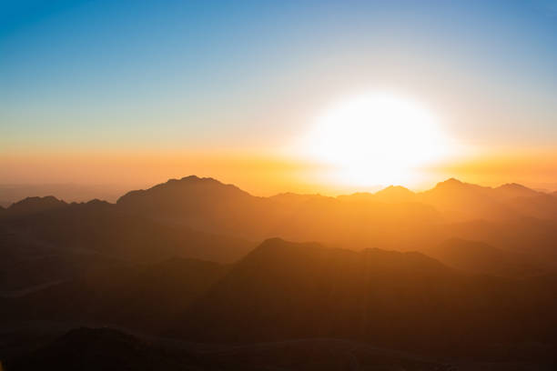 istock Sunrise over Mount Sinai, view from Mount Moses 1338325130