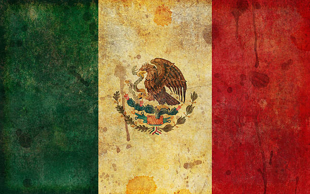 istock Old, Aged and Worn Grunge Flag of Mexico 133832820