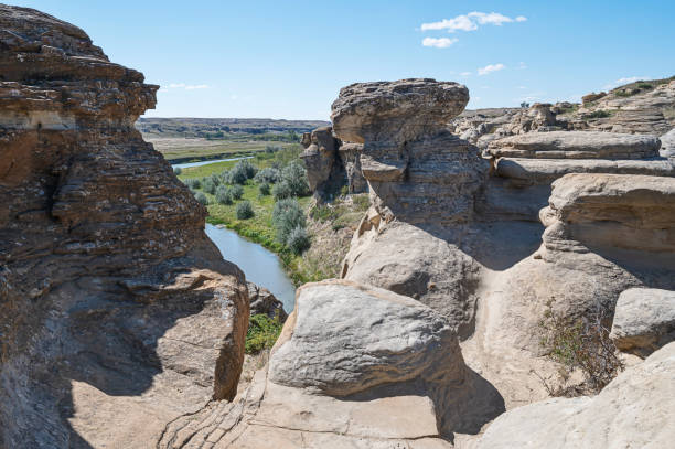 istock Milk River at Writing on Stone Provincial Park 1338332580