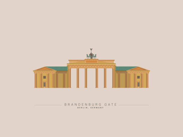 Brandenburg Gate vector illustration, Berlin, Germany Brandenburg Gate vector illustration, Berlin, Germany brandenburger tor stock illustrations
