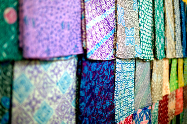 istock retail place Tailor studio workplace tradition batik fabric Fashion  workshop retail display 1338352292
