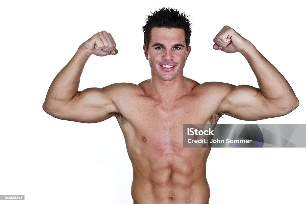 Musculaire homme contracter - Photo de 20-24 ans libre de droits