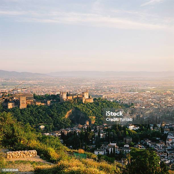 The Alhambra View Of Granada Spain Stock Photo - Download Image Now - Andalucian Sierra Nevada, Indigenous Culture, Alhambra - Spain