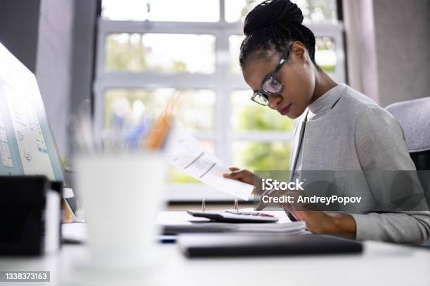 African American Accountant Or Auditor Stock Photo - Download Image Now - Finance, Financial Advisor, Accountancy