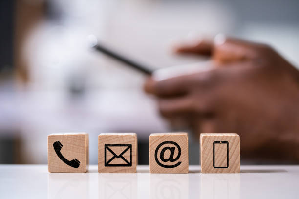 istock Contact US Icons. Phone, Internet, Email 1338373169