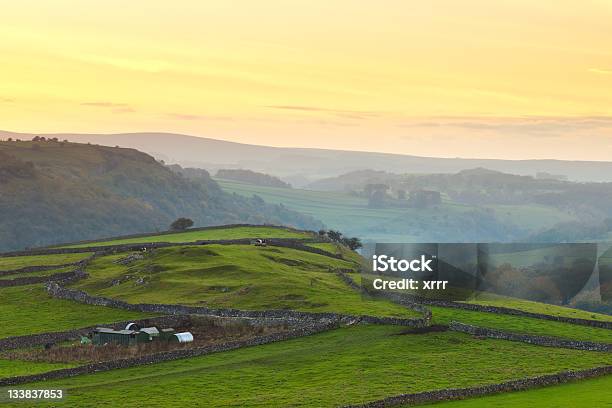 Sunset In The Peak District Stock Photo - Download Image Now - Agricultural Field, Autumn, Cloud - Sky