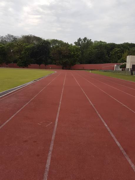 istock race track running around the soccer field 1338384551