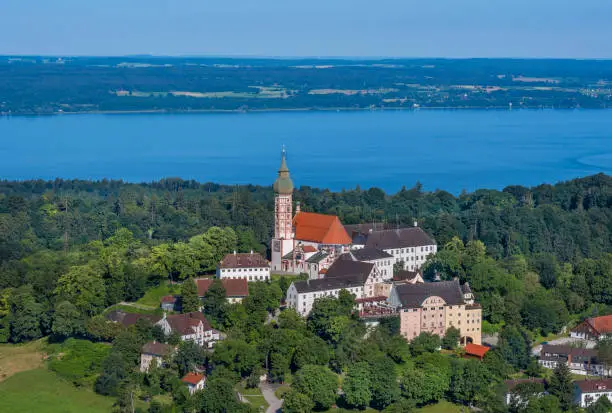 Germany, Bavaria, Upper Bavaria, Andechs Monastery in the Five Lakes Region