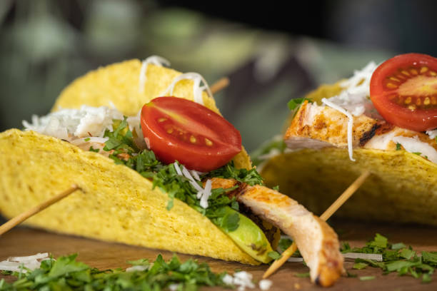 istock Homemade Chicken Tacos with avocado 1338392648