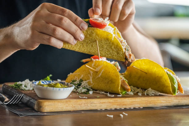 istock Homemade Chicken Tacos with avocado 1338393294