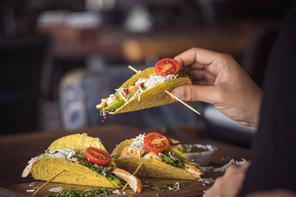 istock Homemade Chicken Tacos with avocado 1338393549