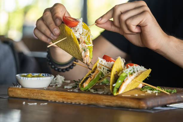 istock Homemade Chicken Tacos with avocado 1338393569