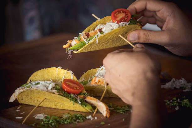 istock Homemade Chicken Tacos with avocado 1338393570