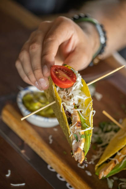 istock Homemade Chicken Tacos with avocado 1338393631