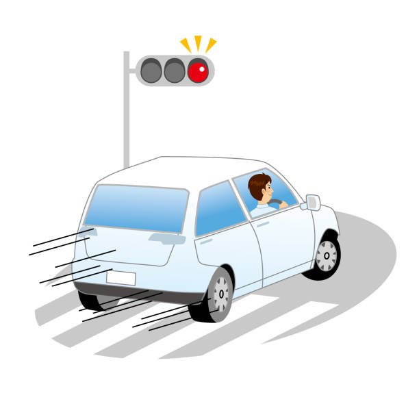 автомобиль - red light illustrations stock illustrations