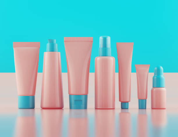 istock Set of cosmetic products and containers 1338393989