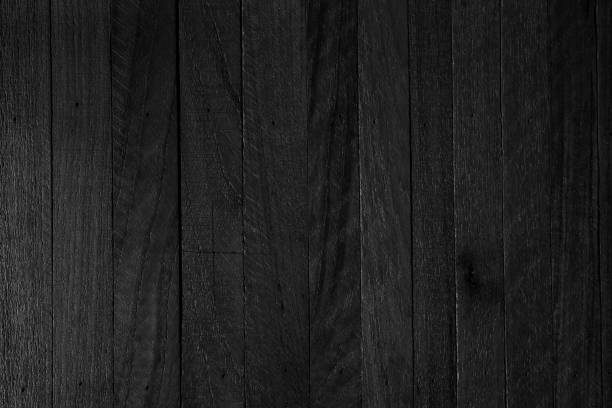 istock Black wood planks board background 1338400427