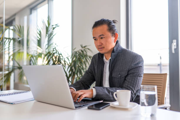 istock Young Adult Asian Businessman Working 1338400770