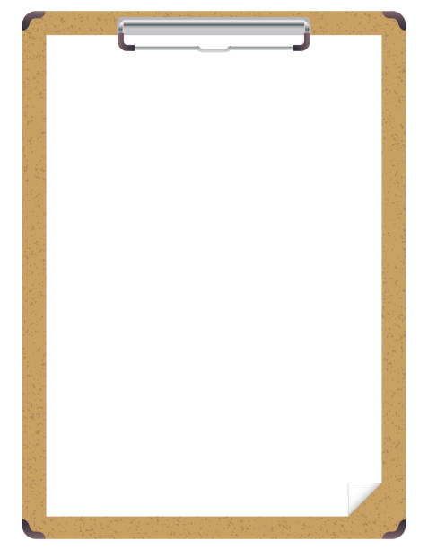 istock Binder, signature board, memo writing, recording, portrait orientation / illustration material (vector illustration) 1338400818