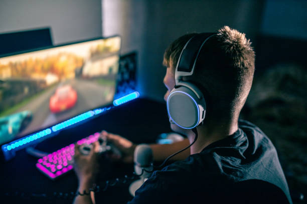 istock Teenager Boy Playing Multiplayer Video Games 1338401883