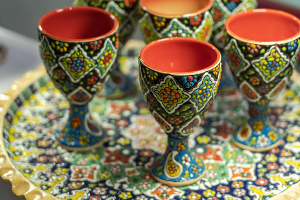 persian style porcelain - vibrant color new traditional culture saturated color imagens e fotografias de stock
