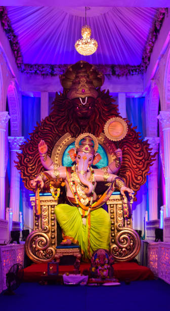 A religious picture A photo of lord ganesha during a festival ganesh chaturthi photos stock pictures, royalty-free photos & images