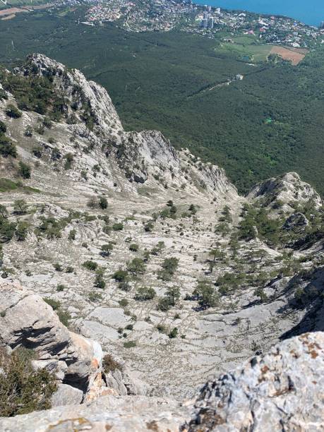 istock Landscape with mountain peaks and rocks 1338409471