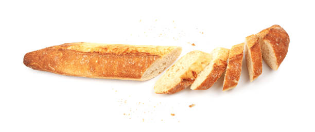 istock Freshly baked baguette isolated on white 1338414930